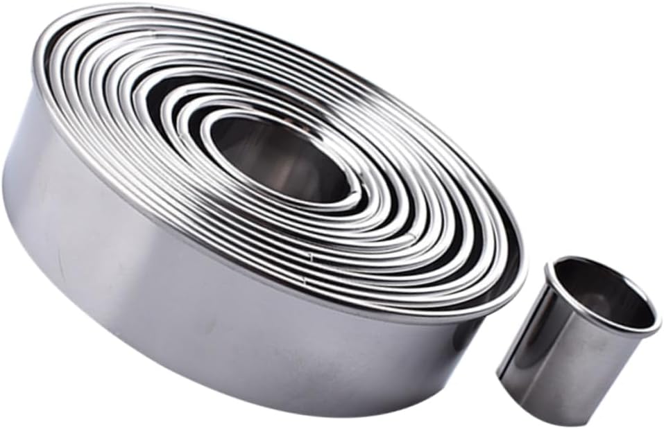 1 Set 12pcs Round Cookie Cutter Cookie Biscuit Cake Cookie Mini Cookie Cutters Donut Can Opener Electric Fondant s Biscuit Cutter Biscuit Mould Dessert Fudge Suite