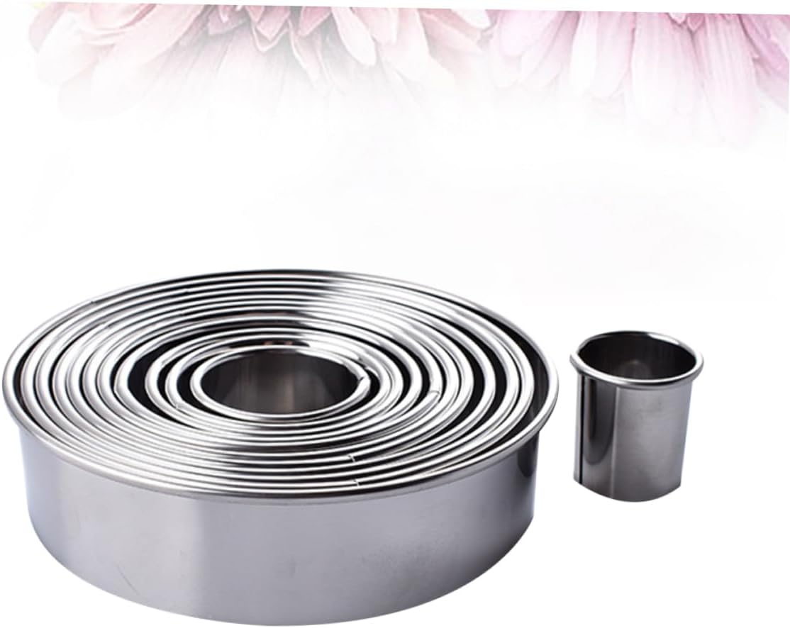 1 Set 12pcs Round Cookie Cutter Cookie Biscuit Cake Cookie Mini Cookie Cutters Donut Can Opener Electric Fondant s Biscuit Cutter Biscuit Mould Dessert Fudge Suite