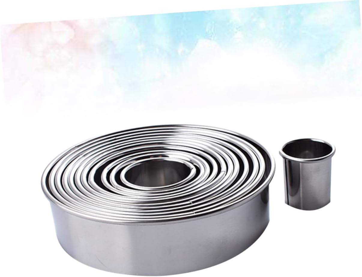 1 Set 12pcs Round Cookie Cutter Cookie Biscuit Cake Cookie Mini Cookie Cutters Donut Can Opener Electric Fondant s Biscuit Cutter Biscuit Mould Dessert Fudge Suite